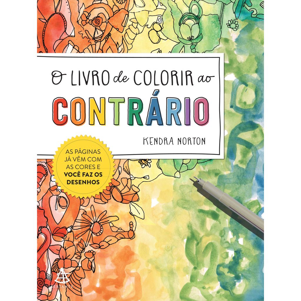 O livro de colorir ao contrário