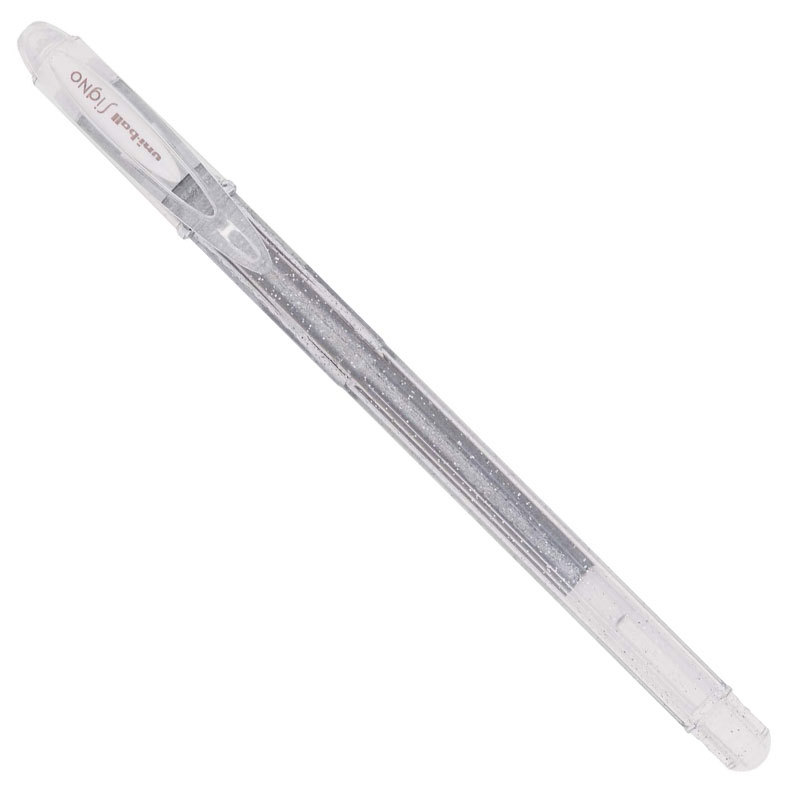 Caneta gel Sparkling Signo 0.7mm UM-120SP Prata Uni-Ball