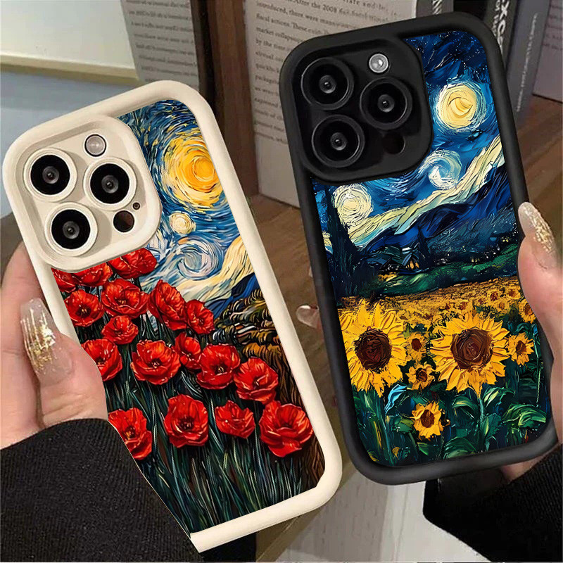 Capa De Girassol Estrelado Para Samsung Galaxy A56 A17 A15 A16 A36 A26 A55 A54 A35 A36 A53 A34 A23 5G Caixa De Telefone 