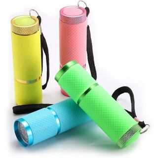 Conjunto de 4 Lanternas que Brilham no Escuro da Mudder, 9 Mini Lanternas LED com Revestimento de Borracha e Cabo, Lante