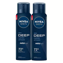 Kit 2 Desodorante Nivea Men Deep Original Aerosol Antitranspirante 48h 150ml