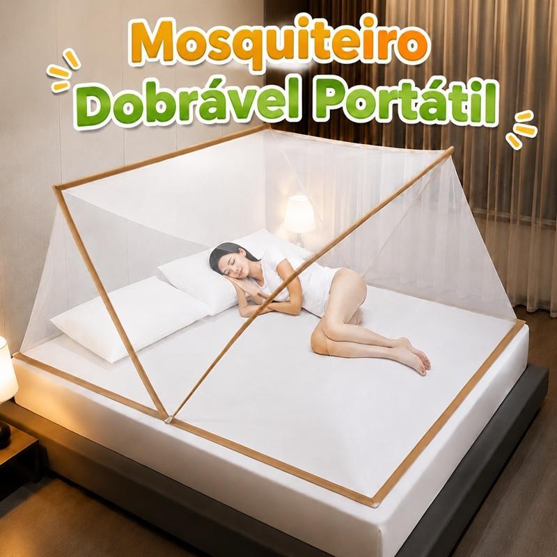 Mosquiteiro Tenda Pop-Up Dobrável para Cama de Todos os Tamanhos, Protetor Eficiente Contra Mosquitos