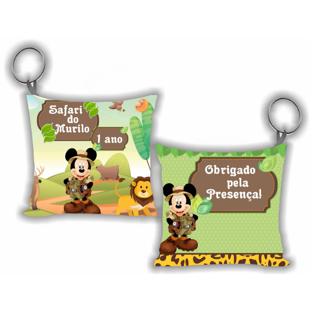 50/10uni .Almochaveiros Personalizados Mickey Safari Lembrancinhas Para Festa Aniversario