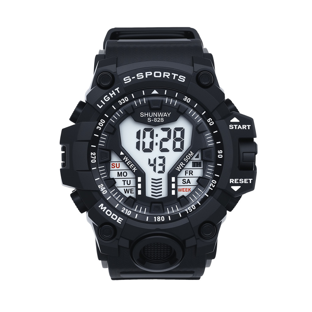Relógio Digital Masculino Esportivo  Preto S828-01-1
