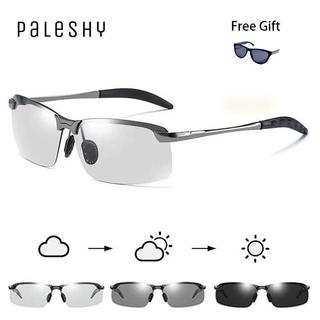 [Brinde] Óculos de Sol Polarizados Fotochromáticos Paleshy HD para Homens e Mulheres, Proteção UV400, Óculos Ultraleves 