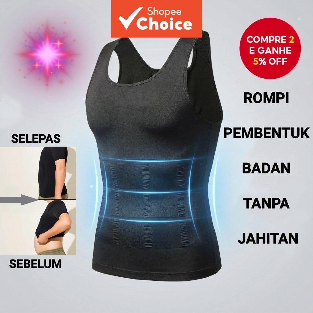Camisetas Modeladoras Masculinas-Compressão Sem Costura E Confortável Com Tecido Respirável