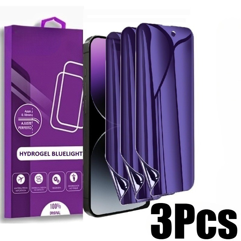 3 Unidades De Filme De Hidrogel Macio Anti-Luz Azul Para OnePlus Nord Turbo N6 CE3 CE4 CE5 CE6 6 6V 6X Lite Pro HD Espiã