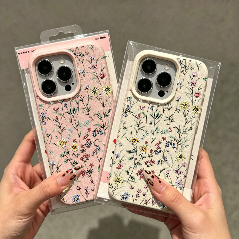 Caso Flor Fresca Para Samsung Galaxy A57 A37 A27 A07 A36 A26 A55 A15 A25 S26 Ultra S25 S24 S23 FE Plus Lichee Padrão Cap