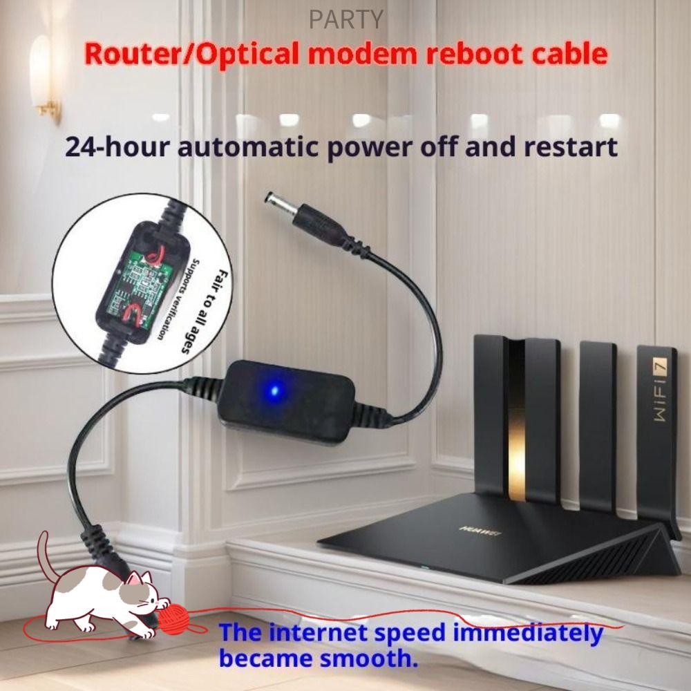 Módulo De Reinicialização Do Roteador PARTY , WiFi Da Relação DC 5V-15V 5.5x2.1mm , Cabo Sincronismo 24H