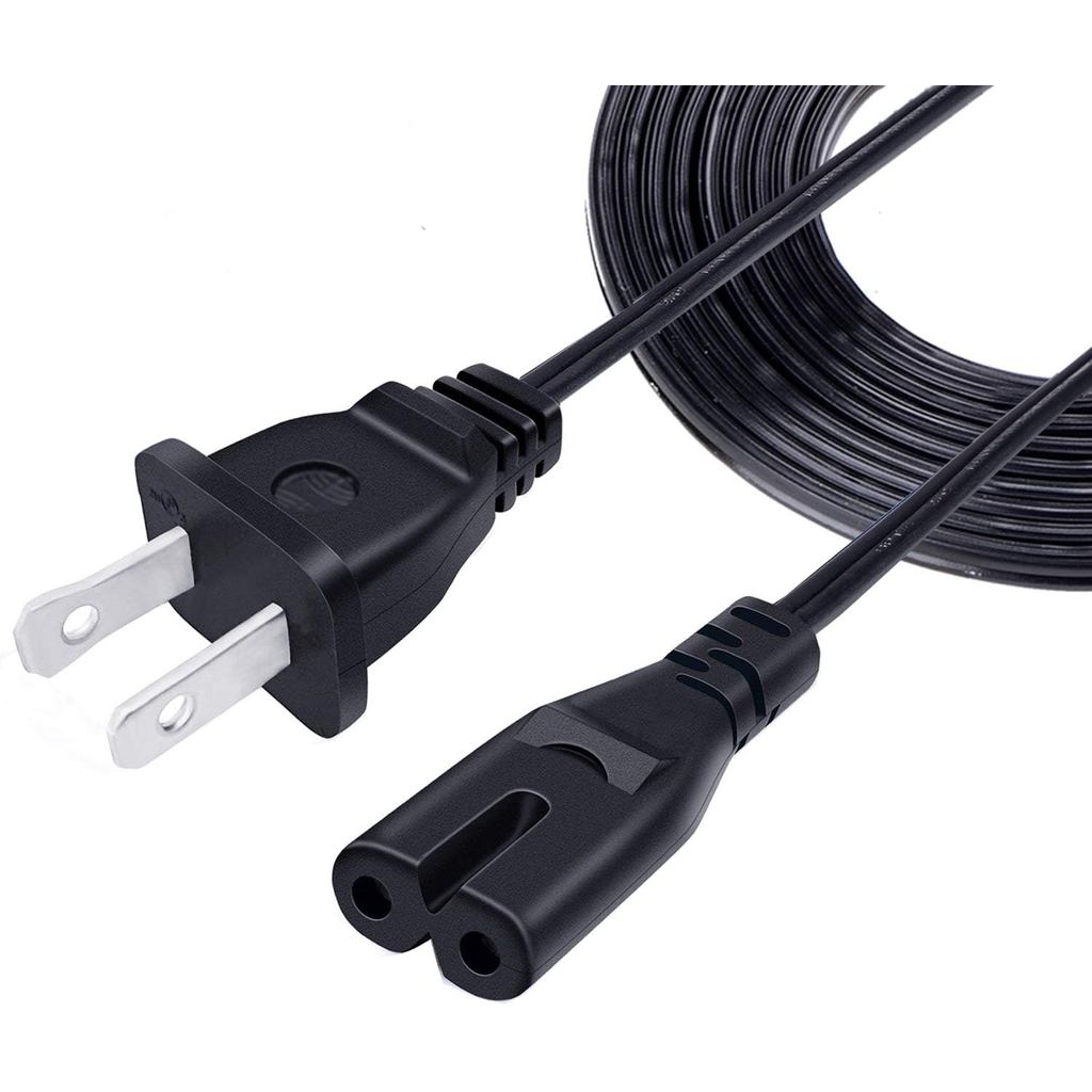 Cabo de alimentação de 8 pés com 2 pinos para substituição em Soundbar Samsung, 