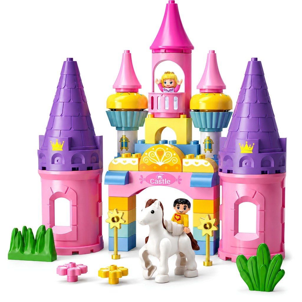 Blocos de Montar Castelo da Princesa e Príncipe Encantado - Castela
