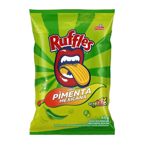 Ruffles Batata Frita Ondulada Pimenta Mexicana Elma Chips 65g