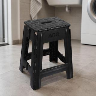 Banqueta Banco Banquinho Dobrável Alta 42cm Arplast Preta