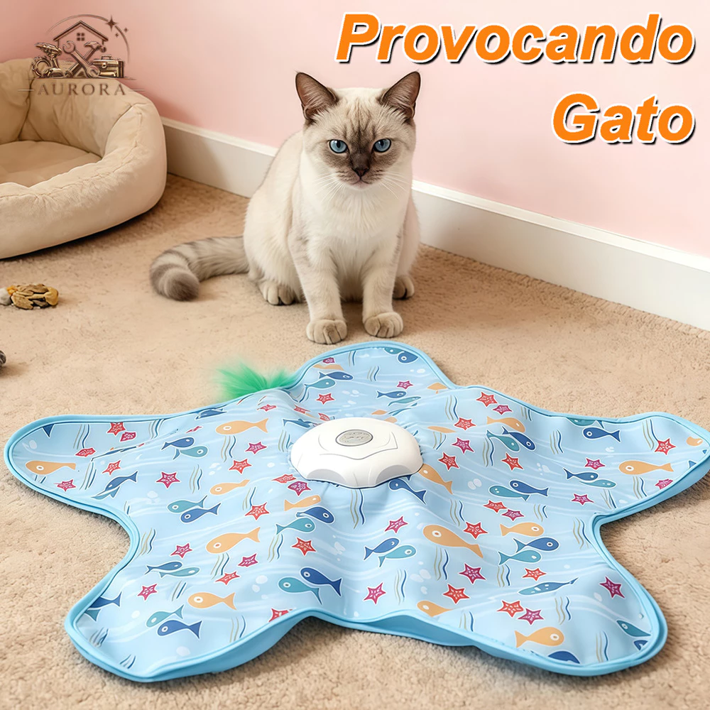 Brinquedo Gato Tapete Móvel Elétrico Borboleta Automática Teaser Penas Anti Tédio Diversão Felina