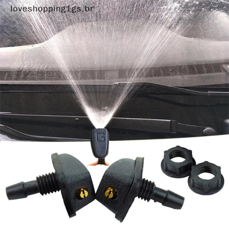 Kit De Bico De Jato Para Limpador De-Brisa De Carro , 2 Peças , Substituição Universal De Água Limpeza De Vidro Frontal 