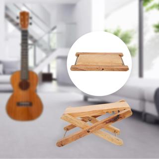 Banqueta de guitarra Vistreck – Pedal de bambu dobrável portátil para apoio de pés de instrumento musical