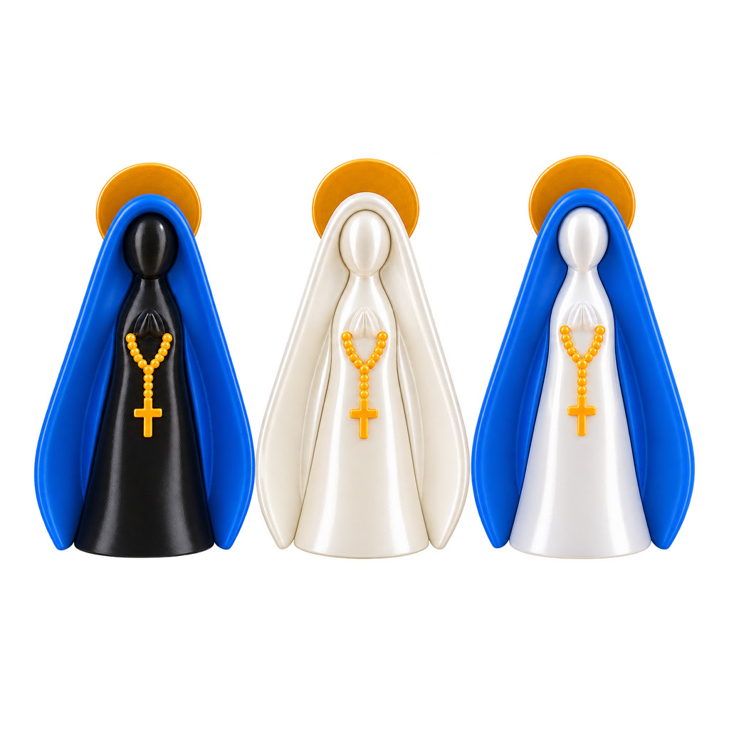 Imagem de Nossa Senhora 13 cm | Estátua Católica | Decoração Religiosa para Casa, Altar e Presente | Impressão 3d