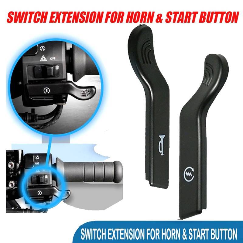 1 Par Universal Modificação Da Motocicleta Start Up Interruptor Botão Chifre Extensor Chaves De Extensão Borracha