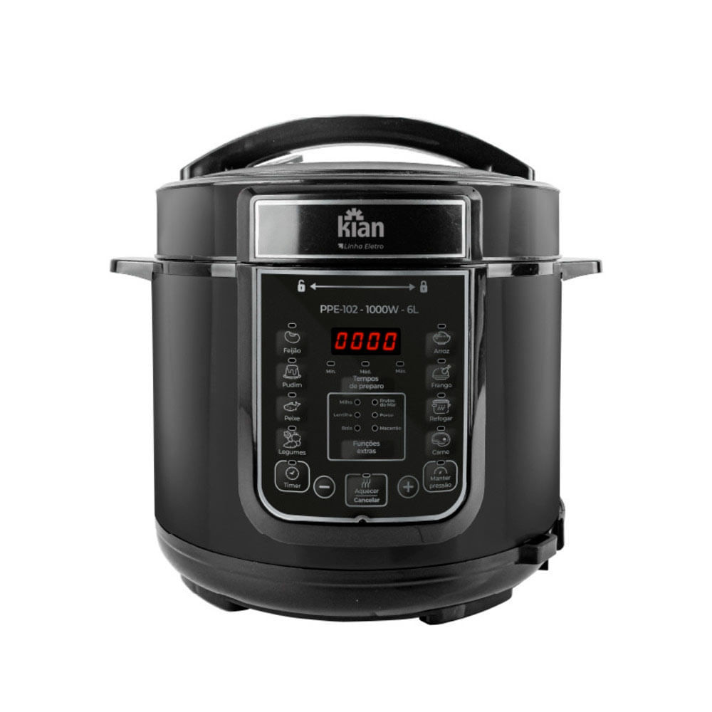 Panela de Pressão Elétrica 6L Kian PPE102 Preta 127V