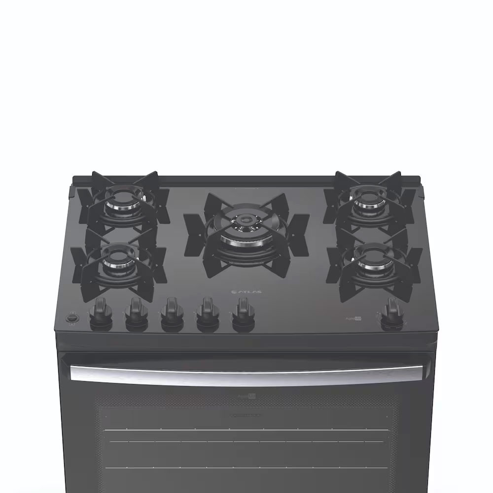 Fogão Agile Up Glass 5 Bocas com Mesa de Vidro e Tripla Chama Atlas — imagem 2 de 2