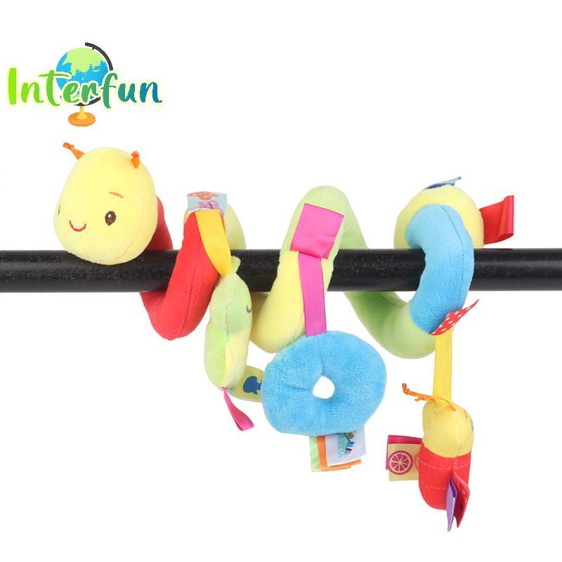 [InterfunB] Brinquedo Suspenso De Pelúcia Em Espiral Infantil Para Carrinho De Bebê , Chocalho Sensorial , Mordedor , De