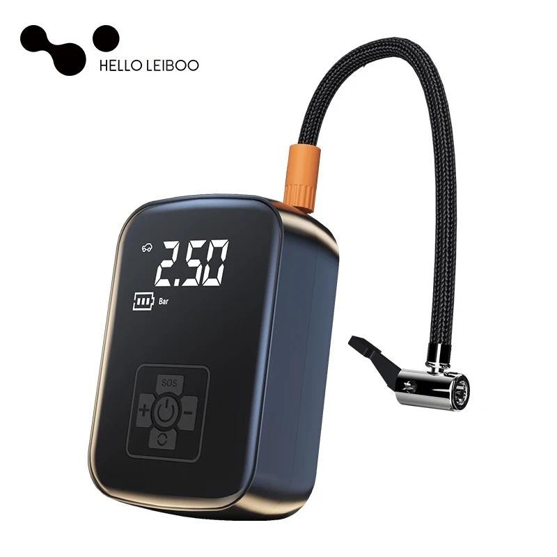 LEIBOO Compressor De Ar Sem Fio Para Carro , Bomba Elétrica Inflar Pneus , Motocicleta , Bicicleta , Pneu Automático Com