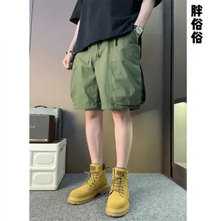 Tamanho grande 130kg verão macacão masculino Shorts Casual All-Match solto respirável calças de cinco pontos estilo amer