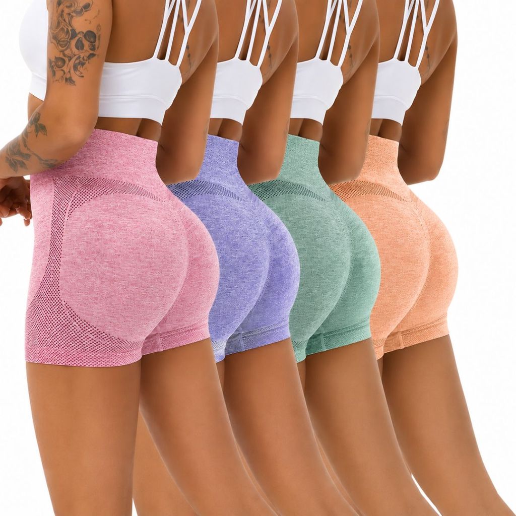 Kit 4 ou 1 Unidade Short Levanta Bumbum Feminino Academia Yoga Fitness
