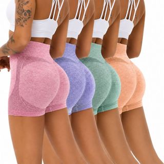Kit 4 ou 1 Unidade Short Levanta Bumbum Feminino Academia Yoga Fitness