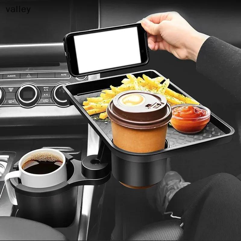 [VLY] Bandeja Porta-Copos Universal Para Carro Com Duplo Mesa Organizada E Comida Suporte Portátil Ajustável Bebidas [BR