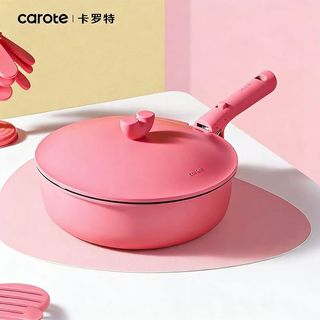 [Carolot] Panela de titânio antiaderente wok profundo alça de presente panela removível cozinha doméstica fritar wok int