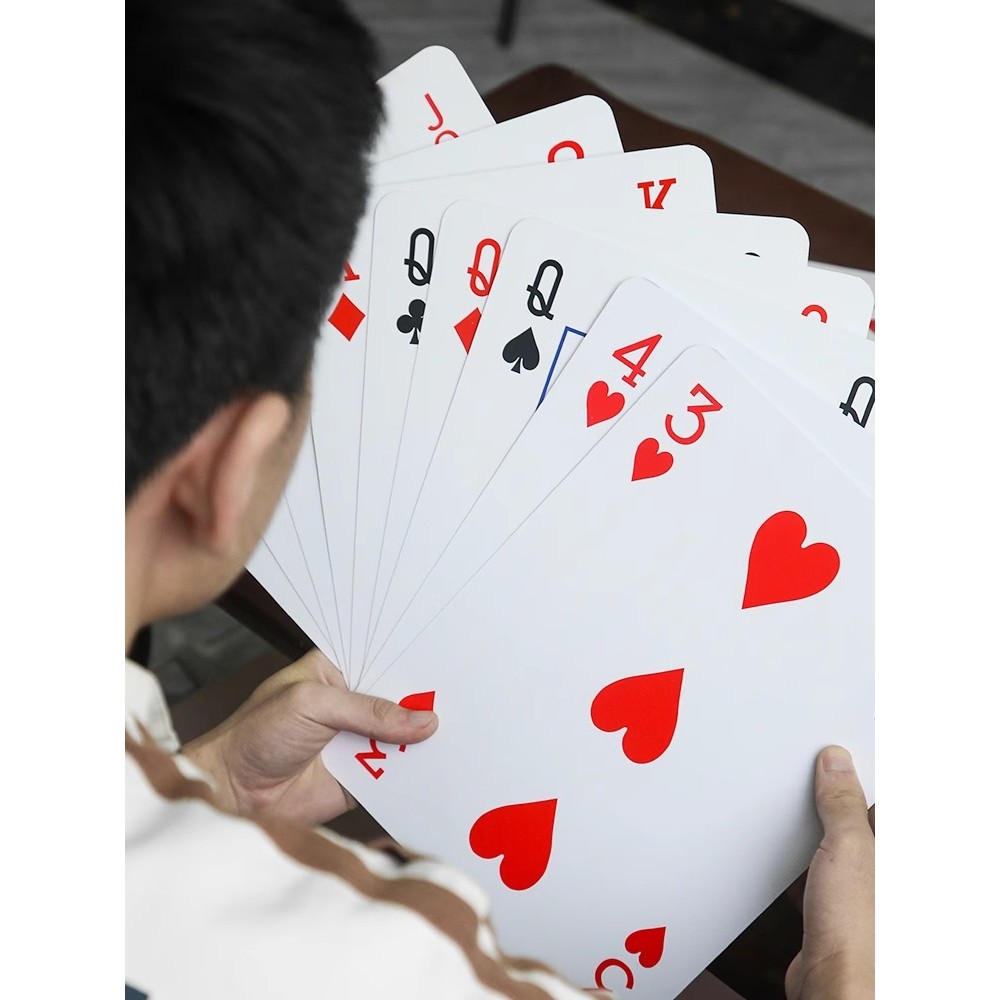 Cartas de jogar grandes dimensões Cartas de jogar gigantes Casamento Jogando cartas grandes Cartas de jogar Criativo Eng