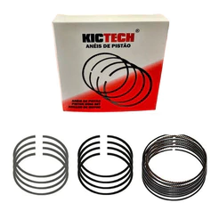 Jogo de Anéis de Pistão Kictech ANFI13070060 Fiat Uno Palio Fiorino Premio Elba Siena Strada 1.0 1.5 8V Motor Fiasa