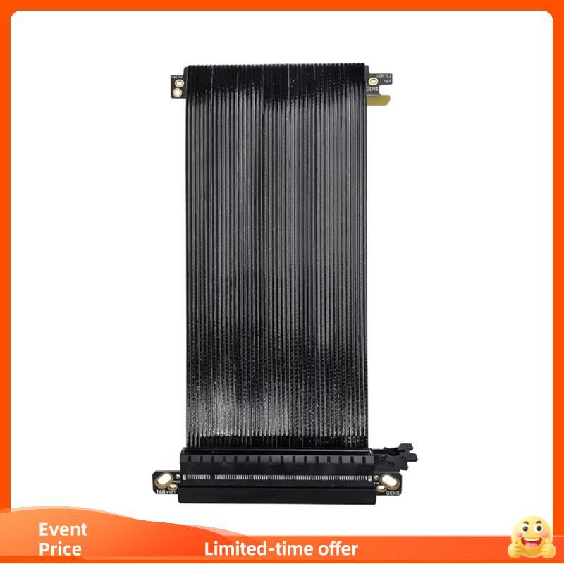 Cabo Riser Ultra PCIe 5.0 X16 RTX5080 RTX4090 Banhado A Prata Para ITX Parte 15cm