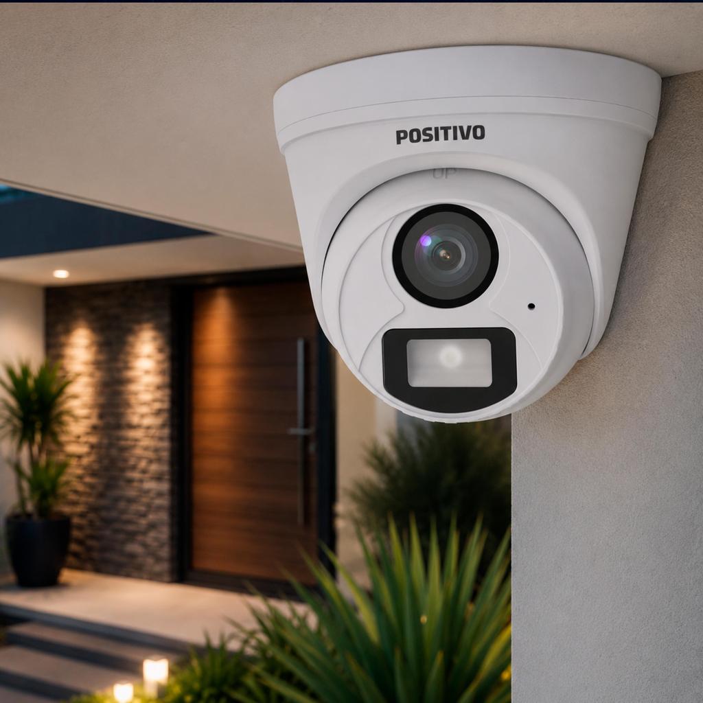 Câmera Positivo SEG Dome CHP-DC122-M 2MP 1080p lente 2.8 mm Dual Light com microfone embutido