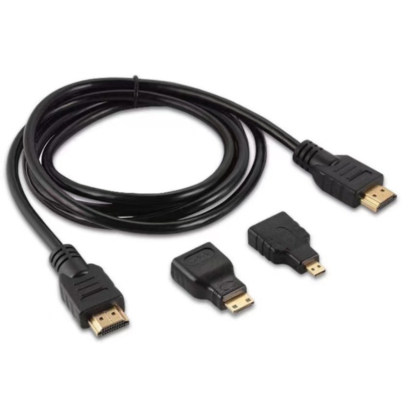 Cabo HDTV 3 in 1 Plug Adaptador HDTV Micro Mini 1,5m Full Hd
