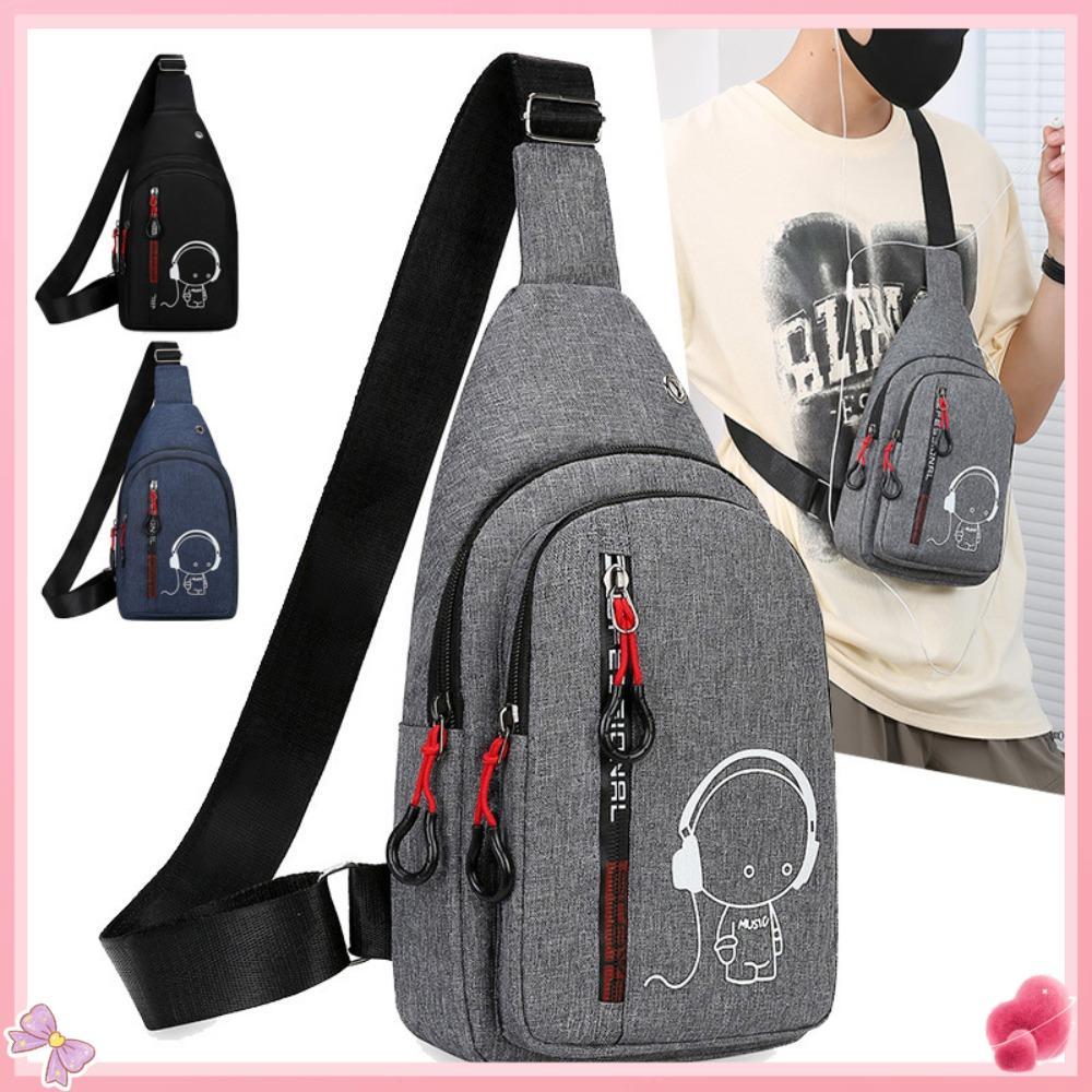 Bolsa De Peito Masculina , Cintura Leve Noturna À Prova D'água Multifuncional Para Esportes De Lazer