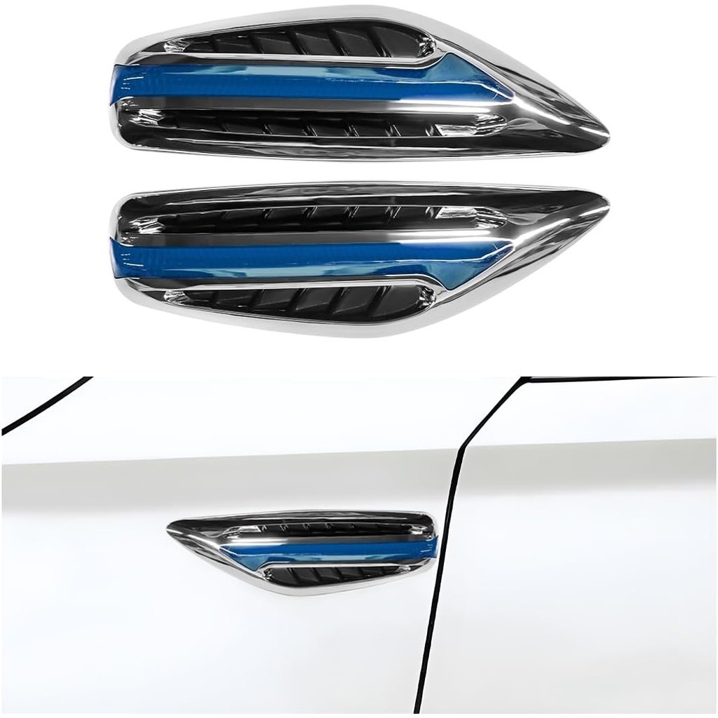 Fender 2 Peças Guarnição De Ventilação Do Capô Carro , Adesivo Elegante À Prova D'água Da Decoração Respiradouro Lateral