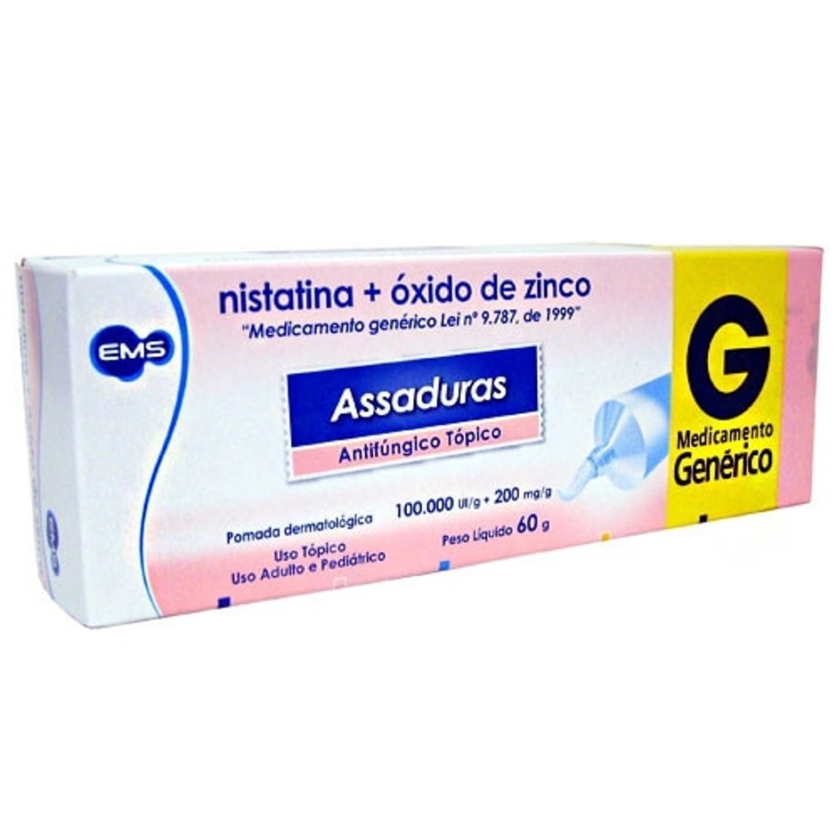 Nistatina + Óxido de Zinco Pomada 100.000UI + 200mg 60g EMS Genérico