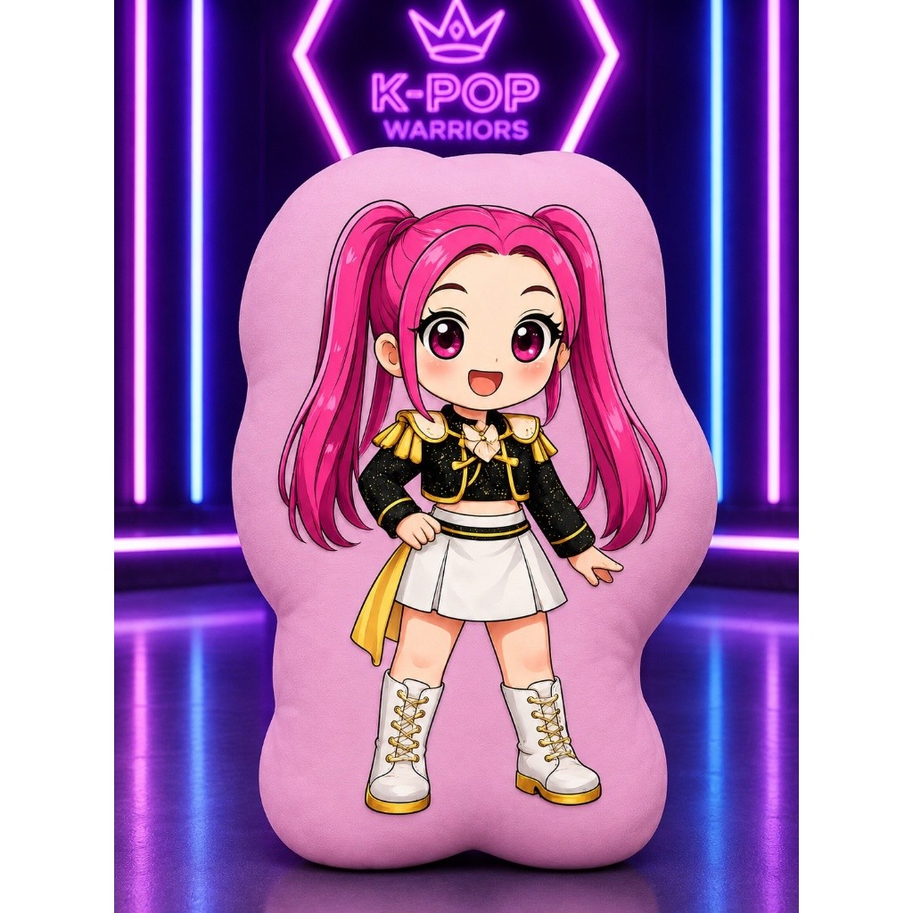 Kit 3 Almofadas Guerreiras do KPop ~ Formato Especial para Decoração de Quarto, Festas etc | Micropercal Macio — imagem 2 de 2