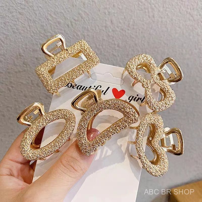 Presilha de Cabelo de Metal Média Coreana – Acessório de Cabelo Elegante para Mulheres, Acessório Moderno