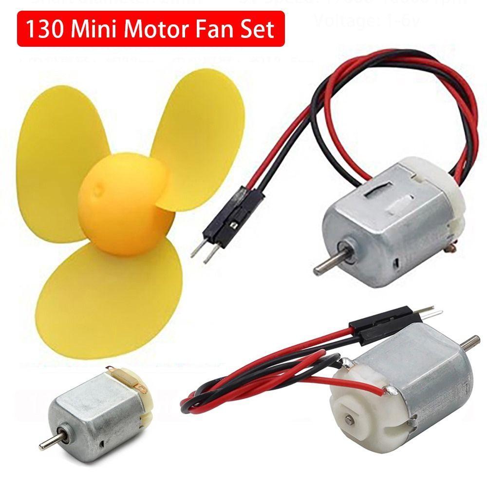 1 Conjunto De Kit De Motor Pequeno 130 , Mini Micro DC De Tração Nas Quatro Rodas , 4WD Com Hélice De 72 Mm
