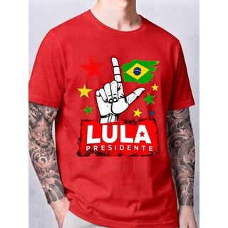 Camiseta Unissex Presidente Lula Leve Confortável Camisa Político Lula Unissex 100% Algodão Premium
