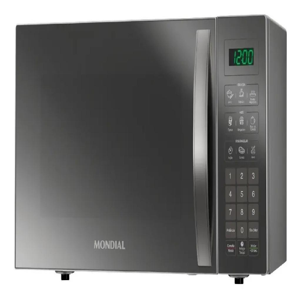 Micro-ondas 34 Litros Mondial 1400W 127V Espelhado MO-02-34-E Descongelar Manter Aquecido
