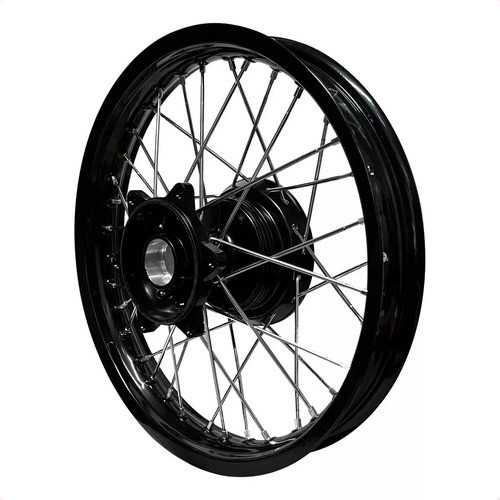 Roda Par Jante Calha Folha Aro Preto Xr Tornado 250 Cubo Preto Raios 4mm Cromados — imagem 2 de 2