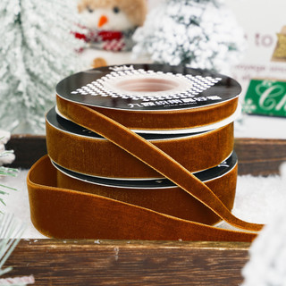 Caramelo quente marrom veludo fita natal veludo arco reunindo artesanal ano novo saco decoração fita fita