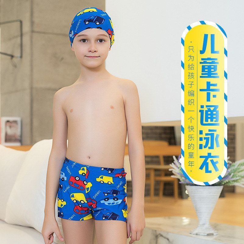 Novo dos desenhos animados crianças roupa de banho meninos troncos de natação grandes pequenas crianças meninos Boxer Br