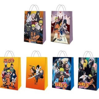 Naruto aniversário feriado festa saco de presente saco de presente sacola de papel saco de doces saco de embalagem