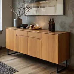 Buffet Aparador Industrial Lume 183 cm 4 Portas e 2 Gavetas