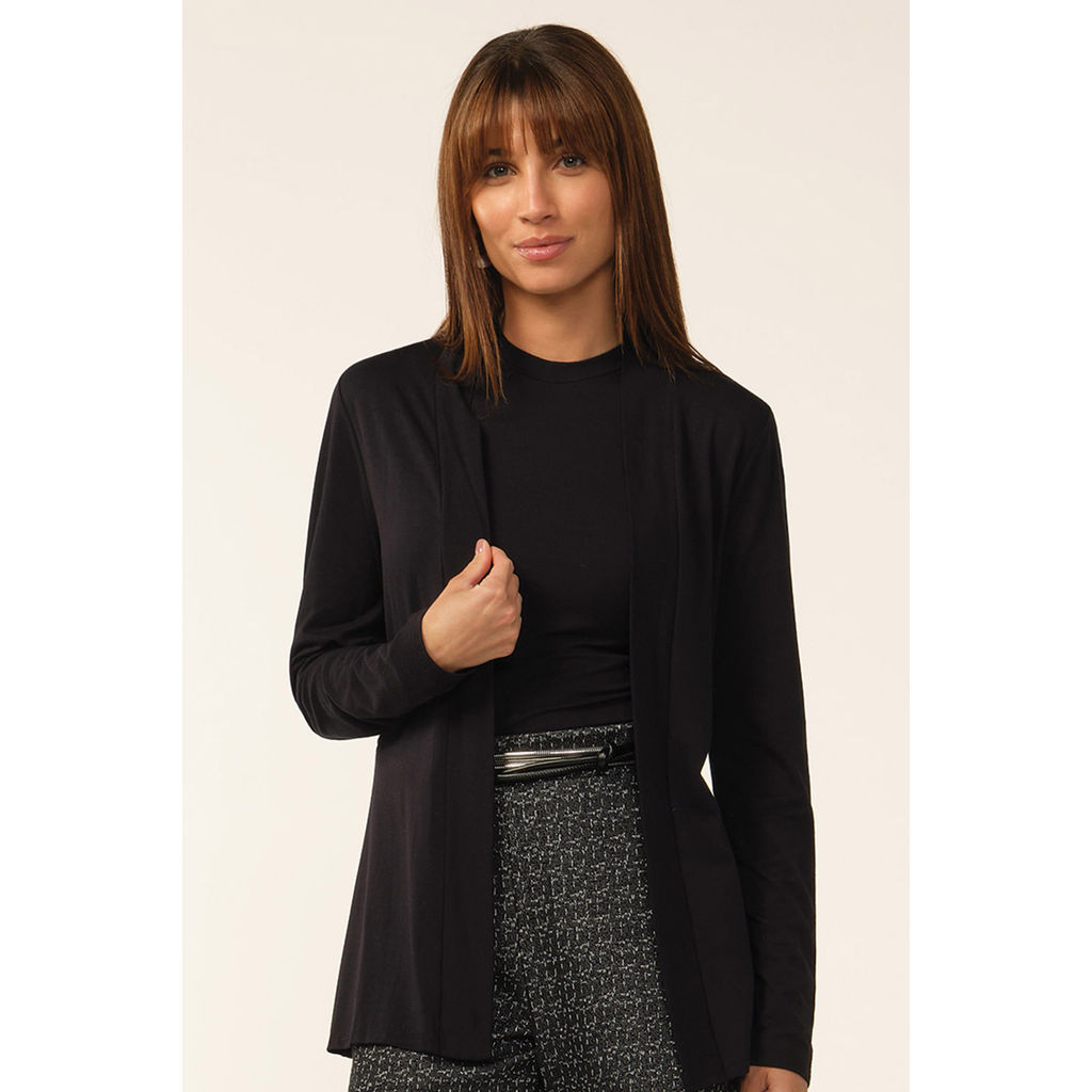 Conjunto Feminino Com Regata e Cardigan Marialícia Preto